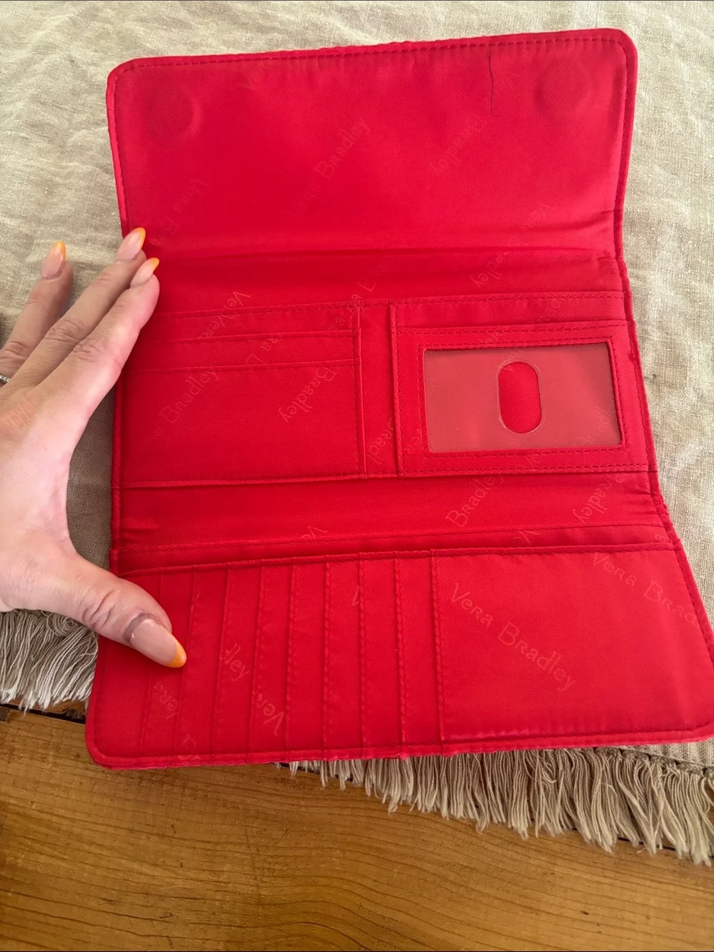 Vera Bradley Quilted Red Clutch Wallet